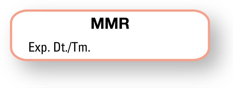 Medical Labels - Vaccine Label, MMR, 1-1/4" x 5/16"