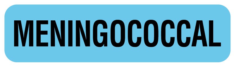 Medical Labels - Vaccine Label, Meningococcal, 1-1/4" x 5/16"