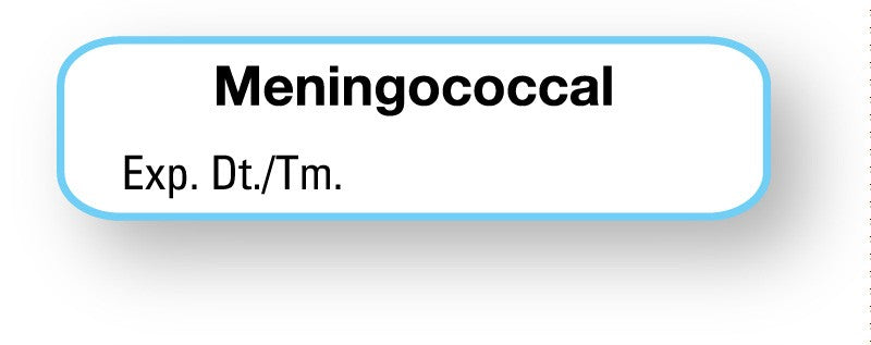 Medical Labels - Vaccine Label, Meningococcal, 1-1/4" x 5/16"