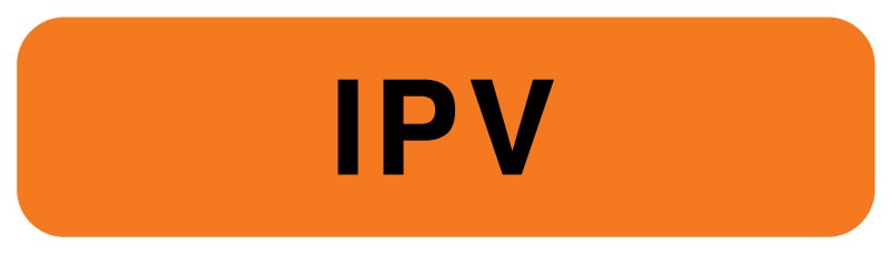 Medical Labels - Vaccine Label, IPV, 1-1/4" x 5/16"