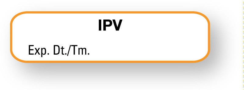 Medical Labels - Vaccine Label, IPV, 1-1/4" x 5/16"