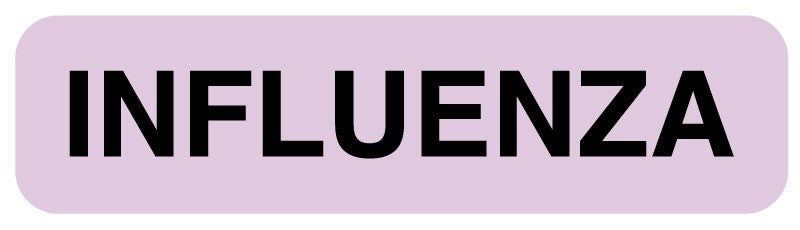 Medical Labels - Vaccine Label, Influenza, 1-1/4" x 5/16"