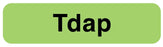 Medical Labels - Vaccine Label, Tdap, 1-1/4" x 5/16"
