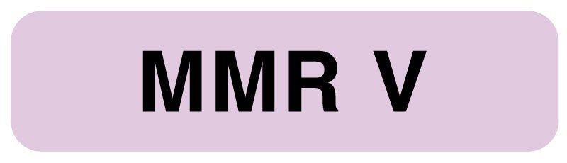 Medical Labels - Vaccine Label, MMR V, 1-1/4" x 5/16"