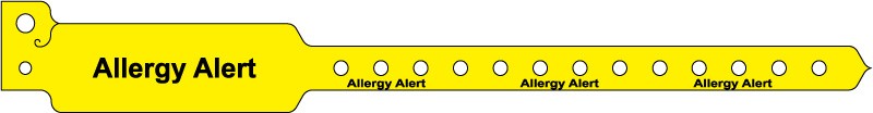 Medical Labels - Adult Patient Identification Plastic Alert Band, 10" x 1-1/8"
