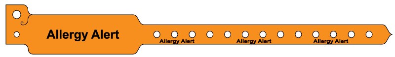 Medical Labels - Adult Plastic Alert Band, 10" x 1-1/8"