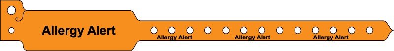 Medical Labels - Adult Plastic Alert Band, 10" x 1-1/8"