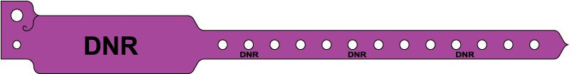 Medical Labels - Adult Patient Identification Plastic Alert Band, 10" x 1-1/8"