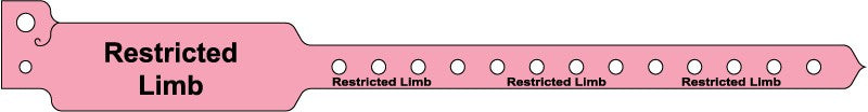 Medical Labels - Adult Patient Identification Plastic Alert Band, 10" x 1-1/8"