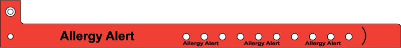 Medical Labels - Adult Patient Identification Plastic Alert Band, 11" x 5/8"
