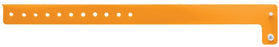 Medical Labels - Orange Blank Vinyl Wristband 10-1/8" x 3/4"