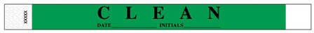 Medical Labels - Tyvek Tag CLEAN, 12" x 1"