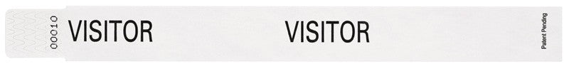 Medical Labels - Tyvek Visitor Wristband, 10" x 1"