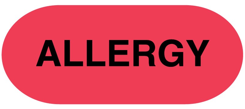 Medical Labels - Wristband Alert Labels, 5/8" x 1/4"