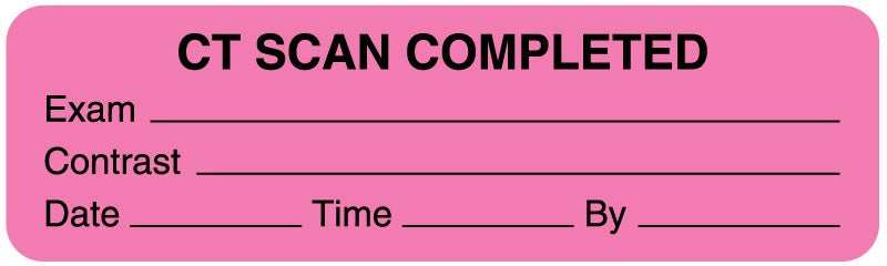Medical Labels - CT Scan Label, 3" x 7/8"