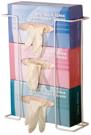 Unimed - Midwest Glove Box Holder Horizontal Mount 3-Box White 4 X 11 X 14 Inch Coated Wire - BHTH004050