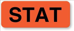 United Ad Label UAL Pre-Printed Label Advisory Label Stat Fluorescent Red 7/8 X 2-1/4 Inch - ULHN482