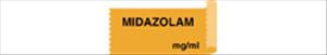 UAL - Drug Label Anesthesia Label Midazolam mg/mL Orange 1/2 X 1 Inch - ULTA015