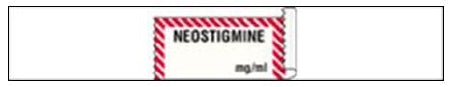 United Ad Label Pre-Printed Label Anesthesia Label Neostigmine mg/ml Red / White 1/2 X 1 Inch - ULTJ017