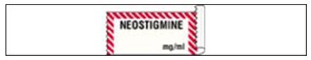 UAL - Drug Label Anesthesia Label Neostigmine Strength_mg/mL Exp Dt Tm_ White 1/2 X 1-1/2 Inch - ULTJ017