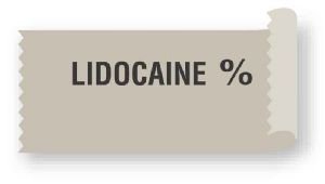 United Ad Label Pre-Printed Label Anesthesia Label Lidocaine % Gray 1/2 X 1 Inch - ULTA121