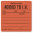 UAL - Pre-Printed Label Advisory Label Fluorescent Red Paper Added To I/V. Tme_Date_By_ Black Medication Name 2-1/2 X 2-1/2 Inch - ULHH207