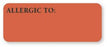 UAL - Pre-Printed Label Allergy Alert Red Paper Allergic To Black Alert Label 7/8 X 3 Inch - ULVH101