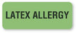 UAL - Pre-Printed Label Allergy Alert Green Paper Latex Allergy Black Alert Label 7/8 X 3 Inch - ULHN910