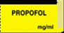 United Ad Label Pre-Printed Label Anesthesia Label Propofol Mg/Ml Black / Yellow 1/2 X 1 Inch - ULTA010