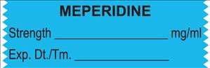 United Ad Label Pre-Printed Label Anesthesia Label Meperidine mg/ml Light Blue 1/2 X 1-1/2 Inch - ULTA069