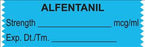 United Ad Label Pre-Printed Label Anesthesia Label Alfentanyl mg/ml Light Blue 1/2 X 1-1/2 Inch - ULTA072
