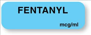 UAL - Drug Label Anesthesia Label Fentanyl mcg_mL Blue 1/2 X 1-1/2 Inch - ULAM230