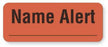 United Ad Label UAL Pre-Printed Label Advisory Label Name Alert Fluorescent Red 7/8 X 2-1/4 Inch - ULHN299