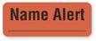 UAL - Pre-Printed Label Advisory Label Red Paper Name Alert Black Alert Label 7/8 X 2-1/4 Inch - ULHN299