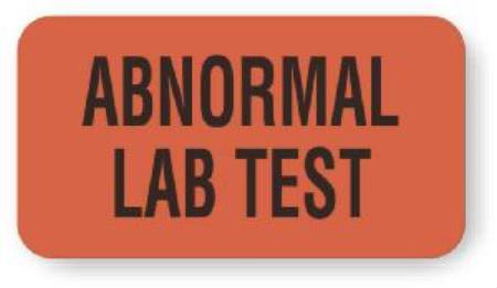 United Ad Label Pre-Printed Label Laboratory Use Abnormal Lab Test 7/8 X 1-5/8 Inch - ULLR139