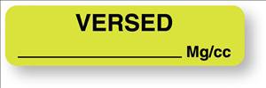 UAL - Drug Label Anesthesia Label Versed mg/c Green 5/16 X 1-1/4 Inch - ULAM717