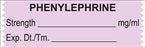 United Ad Label Pre-Printed Label Anesthesia Label Phenylephrine Violet 1/2 X 1-1/2 Inch - ULTA150