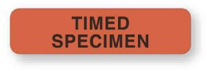 United Ad Label UAL Pre-Printed Label Laboratory Use Timed Specimen Fluorescent Red 5/16 X 1-1/4 Inch - ULCH142