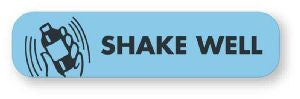 United Ad Label Pre-Printed Label Auxiliary Label Shake Well Blue 3/8 X 1.531 Inch - ULFP1110