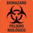 UAL - Pre-Printed Label Warning Label Fluorescent Red Paper Biohazard / Symbol Black Enligsh / Spanish 3 X 3 Inch - ULBH050B