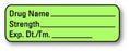 UAL - Pre-Printed Label Anesthesia Label Paper Drug Name_ Strength_Exp_ Black Medication Name 1/2 X 1-1/2 Inch - ULAL100