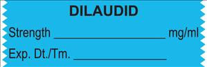 United Ad Label Pre-Printed Label Anesthesia Label Dilaudid mg/ml Light Blue 1/2 X 1-1/2 Inch - ULTA215