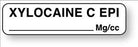 United Ad Label Pre-Printed Label Anesthesia Label Xylocaine C Epi Mg/Cc White 5/16 X 1-1/4 Inch - ULAM721