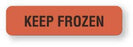 UAL - Pre-Printed Label Auxiliary Label Red Paper Keep Frozen Black Temperature Control 5/16 X 1-1/4 Inch - ULPS105