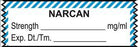 United Ad Label Pre-Printed Label Anesthesia Label Narcan mg/ml Blue 1/2 X 1-1/2 Inch - ULTA025