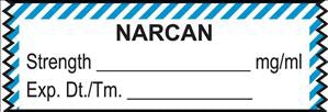 United Ad Label Pre-Printed Label Anesthesia Label Narcan mg/ml Blue 1/2 X 1-1/2 Inch - ULTA025