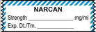 UAL - Drug Label Anesthesia Label Tape Narcan Strength_mg/mL Exp Dt Tm_ Blue / White 1/2 X 1-1/2 Inch - ULTA025