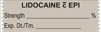 United Ad Label Pre-Printed Label Anesthesia Label Lidocaine C EPI Gray 1/2 X 1-1/2 Inch - ULTA211