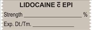 United Ad Label Pre-Printed Label Anesthesia Label Lidocaine C EPI Gray 1/2 X 1-1/2 Inch - ULTA211