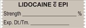 UAL - Drug Label Anesthesia Label Tape Lidocaine Strength_% Exp dt Tm_ Gray 1/2 X 1-1/2 Inch - ULTA211